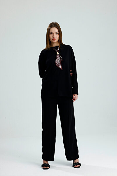 VOICTEC Women's Thessaloniki Fabric Suit with piped Tie Detail on the Front