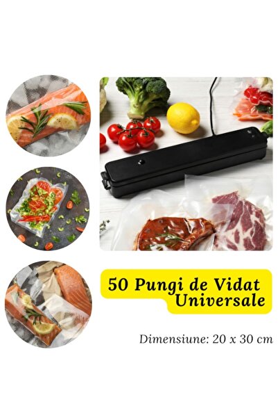 PORKY Shop Set of 10 Vacuum Bags, 17x25 cm, Transparent