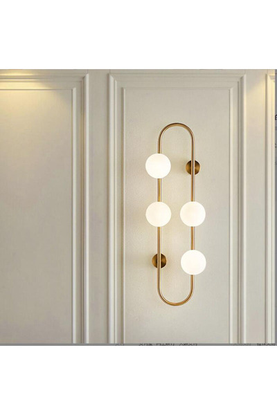 AFN مصباح حائط LED ذهبي بتصميم نورديك لغرفة النوم الإبداعية