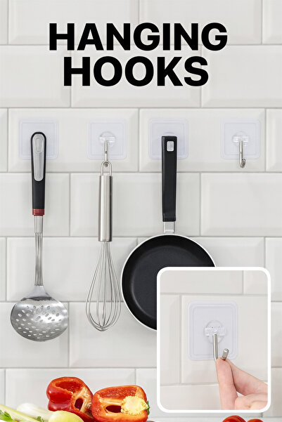 Eco Lounge Ultra Güçlü Vakumlu Vantuzlu Askı Delme Yok, İz Bırakma Yok Banyo, Mutfak ve Fayans İçin Dayanıklı