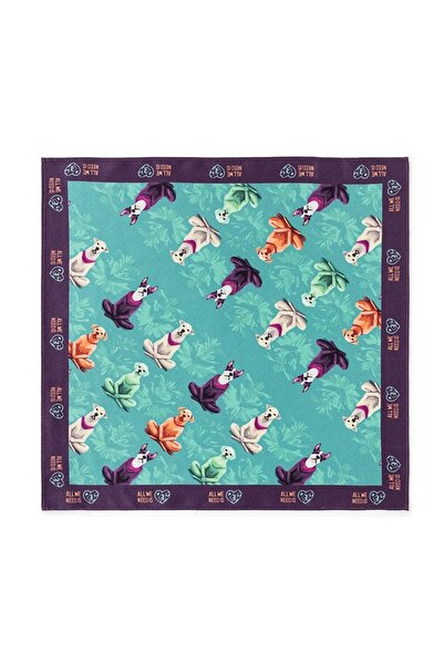 All We Need Is Pets Bandană de mătase violetă Yoga Dogs Ver1 pentru câini și ...