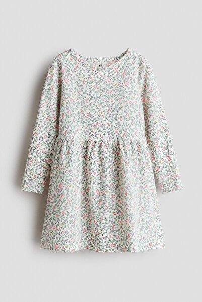 H&M Baskılı ve Pamuklu Elbise