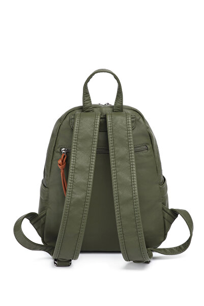 Hüvendo Barcelona Medium Size Multi-Pocket Soft Design Sports and Casual Women's Backpack Dark Green