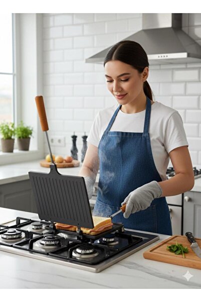 Tercih Home Stovetop Inner and Outer Teflon Hand Toast Toaster