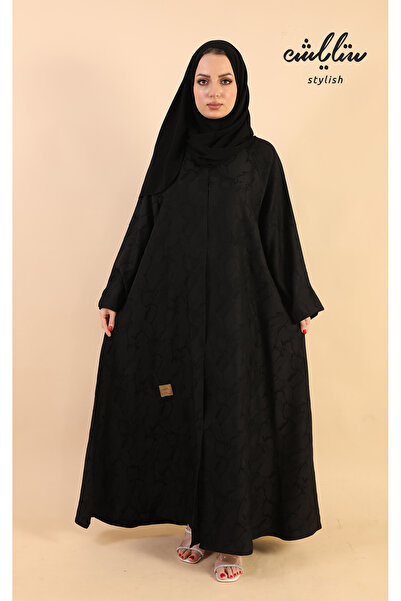 Stylish عباية مشجرة باللون الأسود