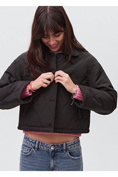 Mango Teen Düğmeli kapitone parka