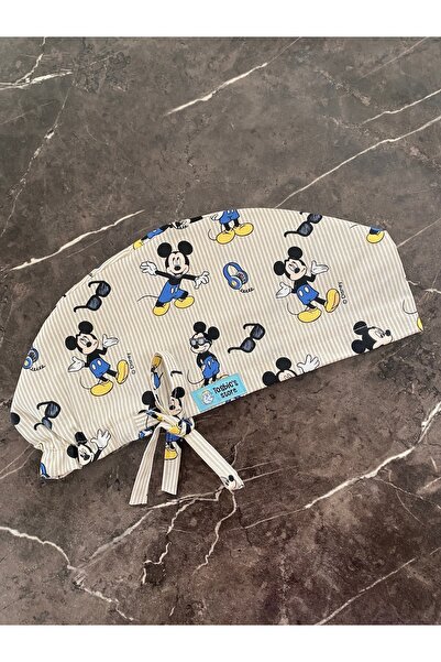 Tosbics Store Fareli Bej Çizgili Cerrahi Bone (İthal Kumaş)