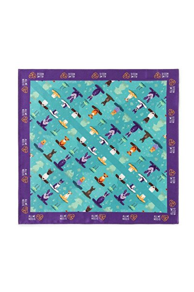 All We Need Is Pets Bandană de mătase violetă Yoga Dogs Ver3 pentru câini și ...