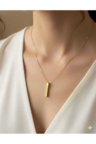 Miyoste Ayetel Kürsi Kolye Paslanmaz Çelik Gold Renk Ayetel Kürsi Kolye