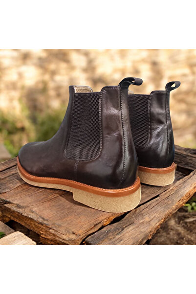 VİVA SHOES 100% Genuine Leather Eva Sole Chealse Men's Boots