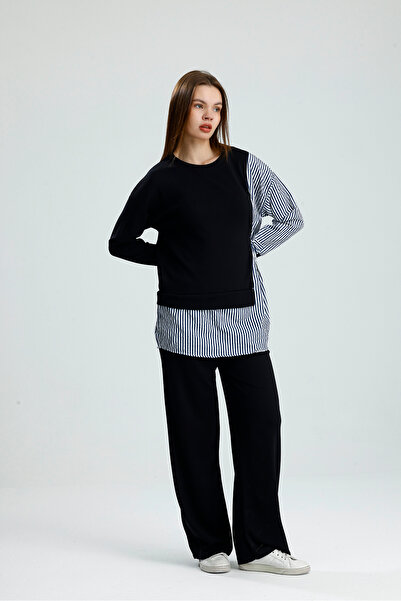 VOICTEC Women's Modal Fabric Soft Touch Shirt Paneled Double Set