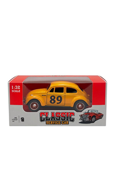 OEM Classic Yellow Die-Cast Beetle Metal Car – 1:32 Scale Pull Back Kids 3+