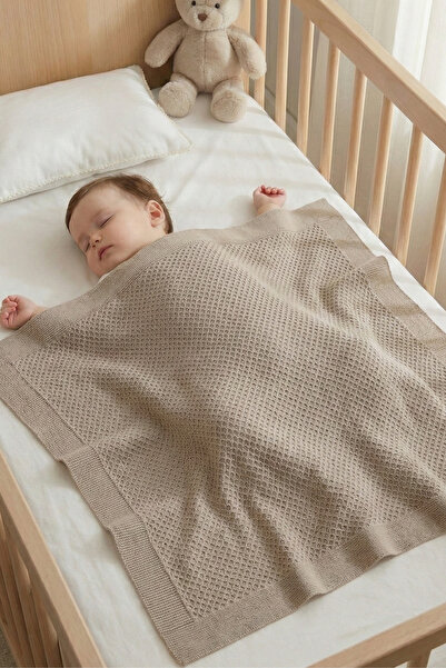 Gubo Bebek Battaniyesi %100 Pamuklu Triko Battaniye 85x95