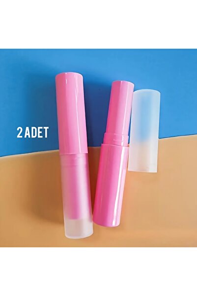 Beauty Box 2 Adet Pembe DIY Lip Balm Tüpü – Boş Ruj Kabı Taşınabilir Nemlendi...