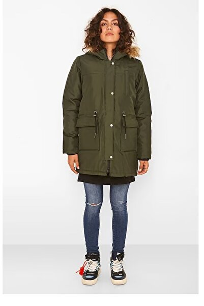 Noisy May Nmmolly Hooded Parka Jacket, Green, L