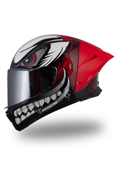 Origine Pista Joker Kırmızı Kask Gri Vizörlü