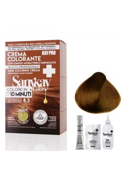 Kaypro Saniki Light Blonde Golden Hair Dye 8.3 with Tea Tree Extract, Ammonia and Paraben Free