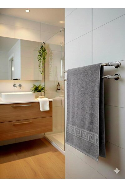 OEM Luxurious velvet and absorbent cotton bath towel, 70x130 cm, Grey