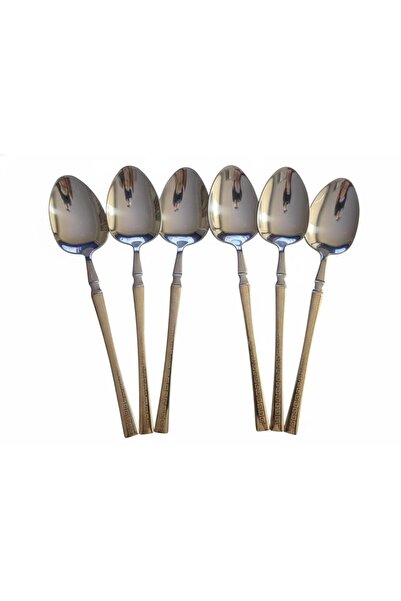 OEM Set of 6 stainless steel soup spoons, elegant design