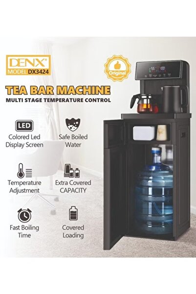 Denx DX3424 Tea and Hot Beverage Maker - Multi-temperature Control, LED Display, and 2 Boilers