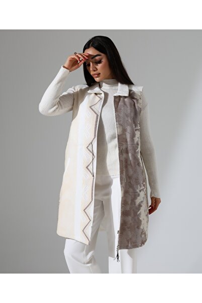 Fi'l Arz Fashion Front Tie Zipper Closure Vest