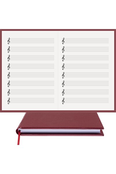 BİDEFTER Music Notebook (Left-Handed) 100% Handmade, Hand Stitched, 2026 Special Collection – Thermo Leather – A/5