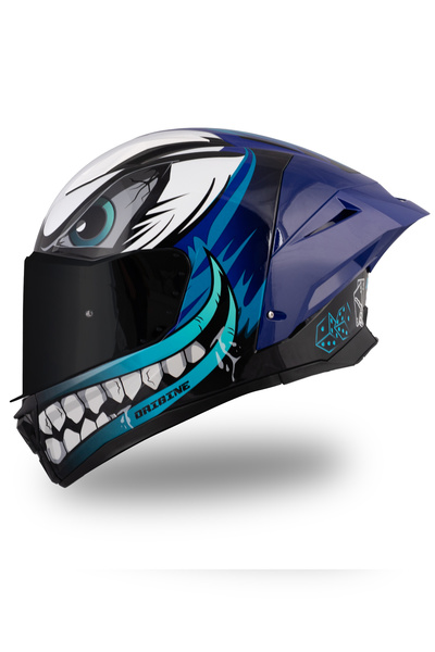 Origine Pista Joker Mavi Kask Siyah Vizörlü