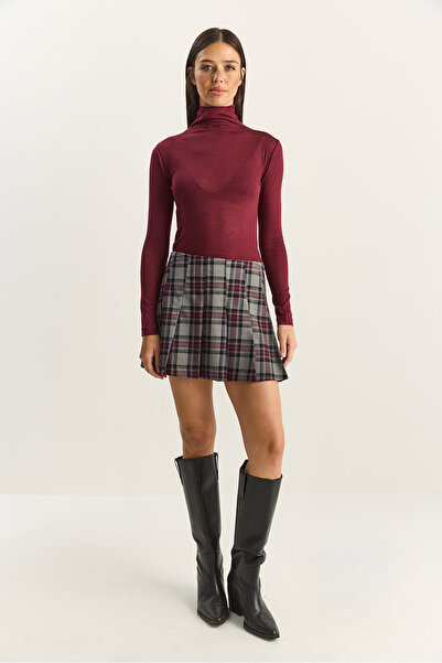 Bianco Lucci Women's Half Turtleneck Modal Ultra Light Blouse 1011 60283865