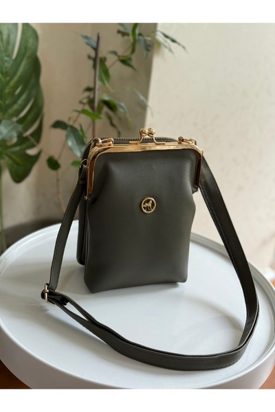 Bagnest Clip-On Three-Eye Faux Leather Women's Shoulder Bag