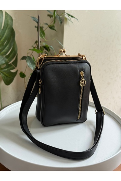 Bagnest Clip-On Three-Eye Faux Leather Women's Shoulder Bag