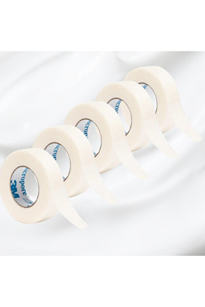 3M Pack of 5 x Micropore adhesive tape for eyelash isolation – made of paper, hypoallergenic