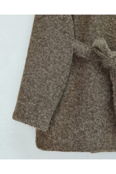 Modamorfo Lined Single Button Belted Beard Cap - Brown