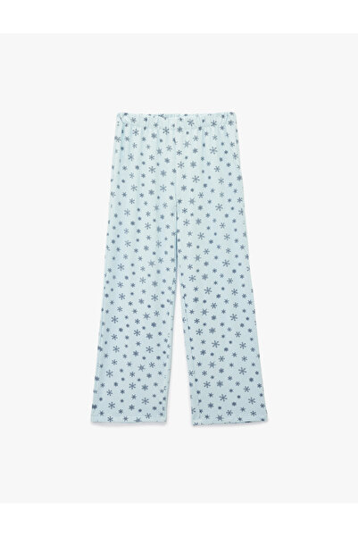 Koton Pantaloni confortabili de pijama croială din amestec de viscoză cu imprimeu