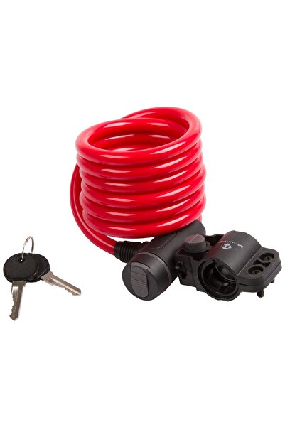 M-wave Cheie antifurt roșie 10.18 cu cablu de 1800 mm
