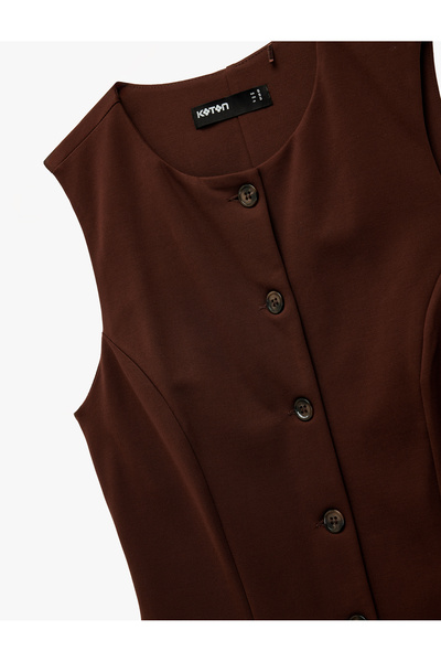 Koton Γιλέκο με κουμπιά με λαιμόκοψη σε σχήμα V εφαρμοστό