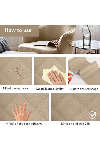 MaffStuff Self-Adhesive Eco-Leather Foil Dark Cream 50x138cm 📦
