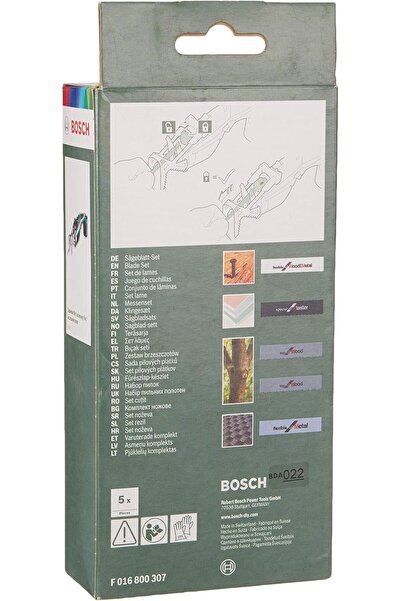 Bosch F016800307 Keo Replacement Blades - Pack of 5 (Saw Blades) for Wood, Plastic, Metal