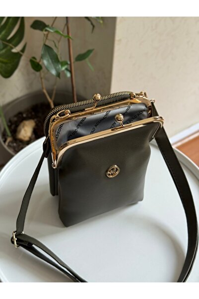 Bagnest Clip-On Three-Eye Faux Leather Women's Shoulder Bag