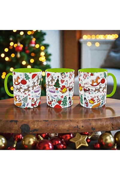 ALPŞAN TİCARET Yılbaşı Temalı Kupa Merry Christmas Kupa Bardak Yeni Yıl Konseptli Özel Kupa