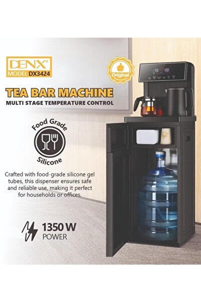 Denx DX3424 Tea and Hot Beverage Maker - Multi-temperature Control, LED Display, and 2 Boilers
