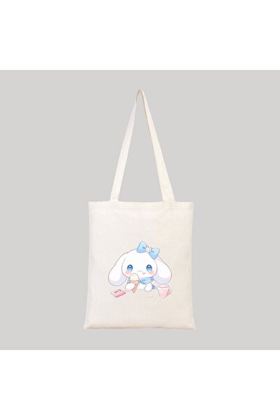 Umbell Cinnamoroll Printed Raw Cloth Bag