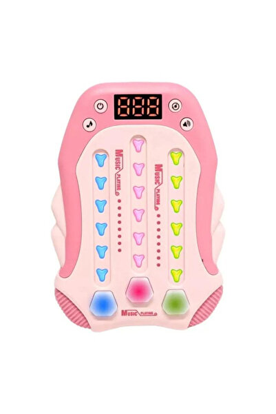 OEM Joc interactiv de ritm cu lumini, sunete roz – Jucărie educativă pentru c...