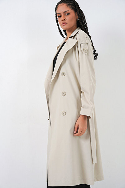 Bigdart Жіночий тренч з круазевим коміром 5978 - Камінь