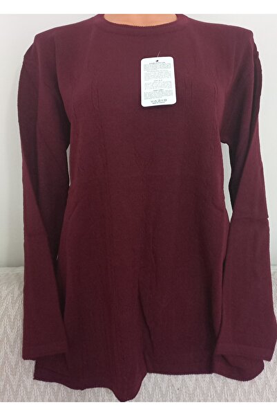 Anne Er Clothing Knitwear Sweater Long-Sleeve Crew Neck Long-Sleeve Maroon