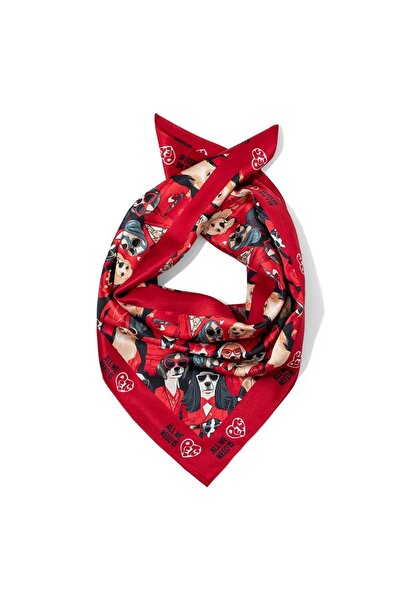 All We Need Is Pets Red Obsession Red Silk Bandana for Dogs and Pet Lovers