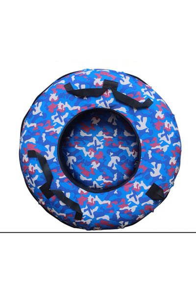 Krista Round inflatable sledge, inflatable, with handles, for snow, blue