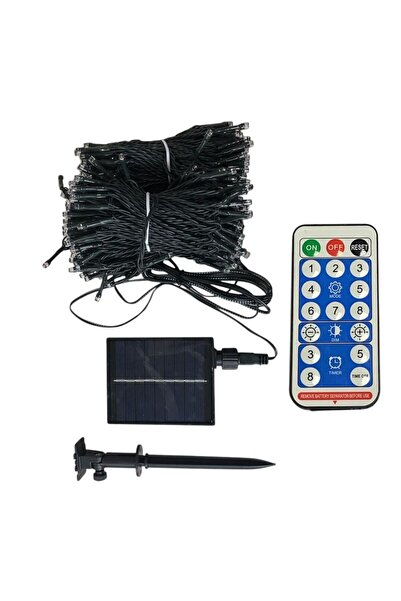 Amigo 30 m solar Christmas lights with 300 warm white LEDs, linear, with remote control and solar panel