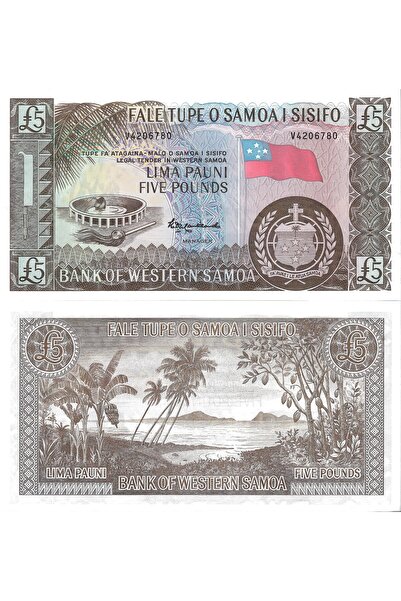 emir koleksiyon coin & paper collection Batı Samoa 2020 Yılı 5 Pound Yabancı ...