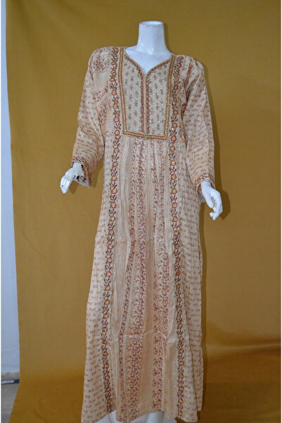 Zainah جلابية نسائية أنيقة - فستان سهرة وحفلات بأكمام طويلة مطرزة - شرائط جان...