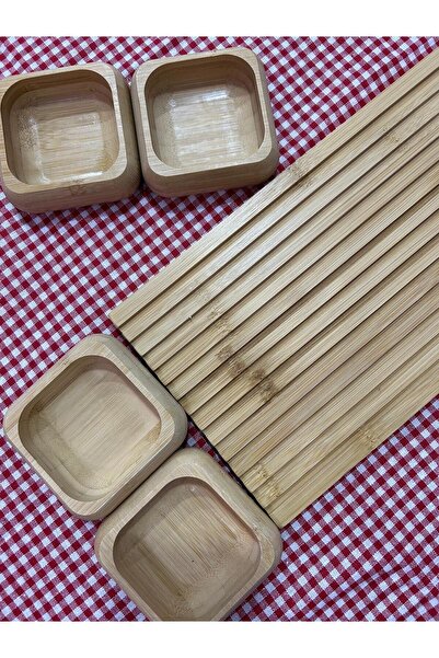 YAZICI Decorative Presentation Holder Bamboo Set Corrugated Presentation Holder